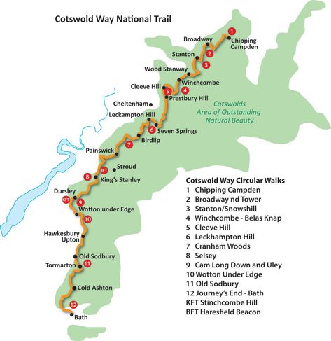 Cotswold Way Circular Walks | Cotswold Way Association Cotswold Way National Trail, Cotswolds Way, Cotswolds Hiking, Cotswolds Walks, Cotswolds Map, Road Trip Uk, Cotswold Way, Cotswolds England, Visit Uk