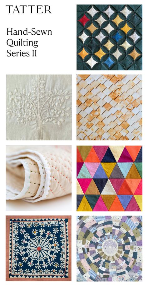 Hand-Sewn Quilting Series II: Replicating Motifs in Improv Patchwork – Tatter History Of Quilting, Improv Quilting, Working Drawing, Virtual Class, Contemporary Textiles, Scrap Quilt, Kinds Of Fabric, Whole New World, Memory Quilt