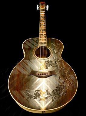 Custom Made Blueberry "Floral" Motif Acoustic Guitar Custom Acoustic Guitars, Acoustic Guitar For Sale, Guitar Inlay, Guitar Obsession, Guitars For Sale, Beautiful Guitars, Guitar Art, Guitar Hero, Custom Guitars