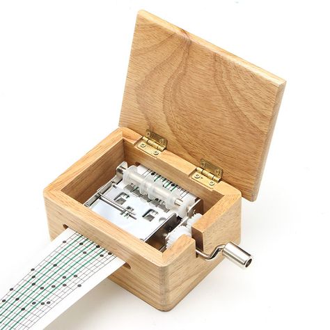 Diy Music Box, Notes Diy, Wooden Music Box, Music Paper, Hole Puncher, Music And Movement, Blank Paper, Novelty Toys, Diy Box