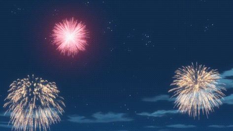 Anime Fireworks Gif Banner, Fireworks Banner Gif, Fireworks Anime, Confetti Gif, Independence Day Gif, Fireworks Animation, Fireworks Gif, Star Gif, Sky Gif