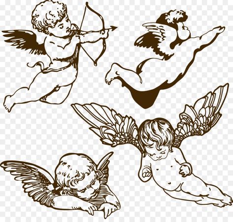 cherub tattoo ideas Cherub Sleeping Tattoo, Cherub Outline Tattoo, Cherub Line Drawing, Angel Looking Down Tattoo, Cherub Painting Easy, Cherub Flash Tattoo, Cherub Neck Tattoo, Cherubs Drawing, American Traditional Cherub