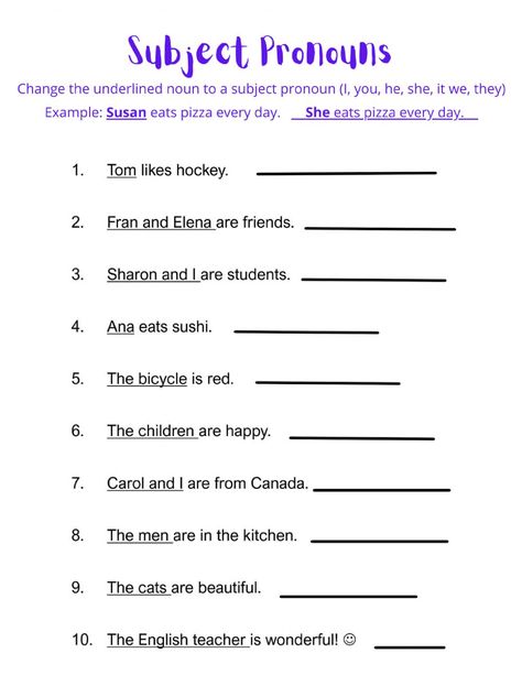 Pronoun Sentences Worksheet, Subjective Pronouns Worksheet, Noun Pronoun Worksheet, Subject Pronoun Worksheet, Subject Pronouns Worksheet Grade 1, Subject Pronouns Worksheet For Kids, Pronouns Worksheet For Grade 3, Pronouns Worksheet For Class 2, Subject Worksheet