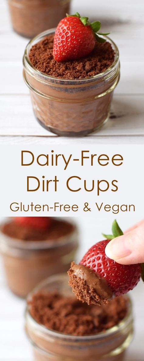 Dairy-Free Dirt Pudding Cups - 10 minute, make-ahead treat! (vegan, gluten-free, nut-free, soy-free) Oreo Dirt Pudding, Dirt Pudding Cups, Pudding Cup Recipes, Go Dairy Free, The Egg Diet, Dirt Pudding, Dairy Free Cheesecake, Dirt Cups, Sans Gluten Sans Lactose