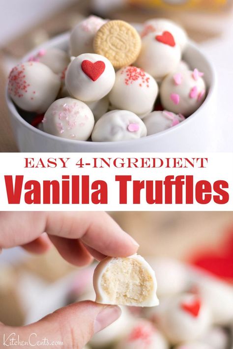 White Chocolate Recipes Easy, Oreo Cookie Truffles, Homemade Vanilla Ice Cream Recipe, Truffle Recipe Easy, Cookie Truffles, Vanilla Oreo, Easy Truffles, Easy Treat, Cake Pop Recipe