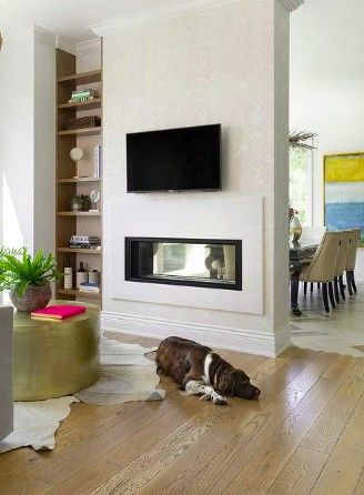 Double Sided Fireplace Ideas Room Dividers Fire Places, Fireplace Dividing Living And Dining, Fireplace Separating Living And Dining, Dual Sided Fireplace Living Room, 2 Way Fireplace, Double Sided Fireplace Ideas, Double Fireplace Living Room, Fireplace Between Living And Dining, 2 Sided Fireplace Living Room