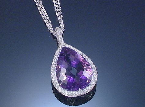 Diamond Heart Pendant Necklace, Diamond Tennis Necklace, Purple Jewelry, Amethyst Jewelry, A Necklace, Fabulous Jewelry, Fine Jewels, Fantasy Jewelry, Amethyst Necklace