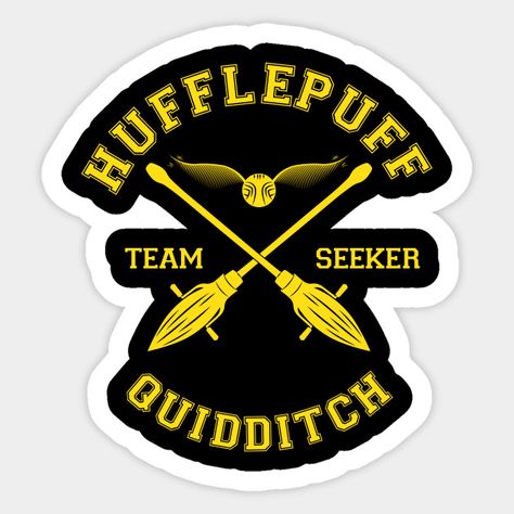 HUFFLEPUFF - TEAM SEEKER Quidditch Hufflepuff, Stickers Harry Potter, Imprimibles Harry Potter, Pumpkin Juice, Harry Potter Stickers, Harry Potter Hufflepuff, Tumblr Stickers, Harry Potter Collection, Harry Potter Aesthetic