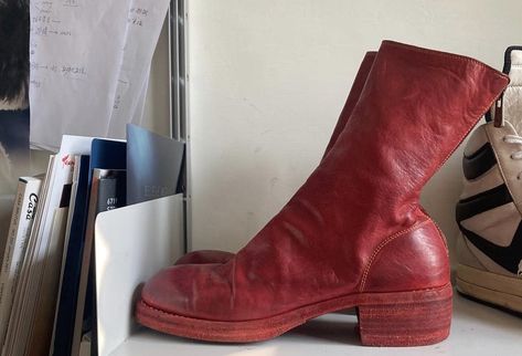 Guidi Boots Outfit, Guidi 788z, Guidi Boots, Mode Shoes, Funky Shoes, Shoe Inspo, Red Boots, Aesthetic Shoes, Shoe Closet