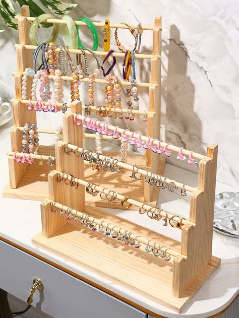 Diy Jewelry Stand, Earrings Storage, Jewelry Store Displays, Jewelry Booth, Jewellery Storage Display, Functional Jewelry, Booth Displays, Jewellery Holder, Jewelry Display Cards