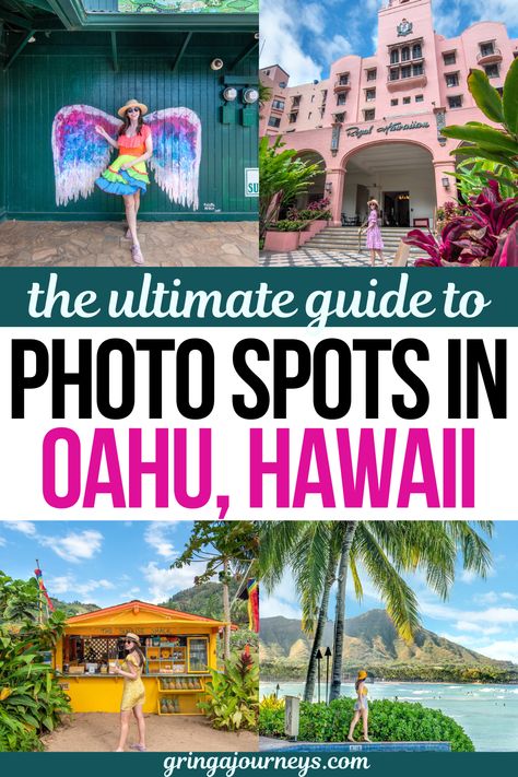 This ultimate guide to photo spots in Oahu, Hawaii is a treasure trove for photography enthusiasts and Instagram aficionados, offering a curated list of the most picturesque locations across the island. Whether you're seeking stunning beaches or lush landscapes, this guide provides detailed insights and directions to ensure you capture the essence of Oahu's breathtaking beauty. From iconic landmarks to hidden gems, embark on a visual journey that showcases Oahu's finest photo spots. Honolulu Picture Ideas, Honolulu Hawaii Photo Ideas, Tantalus Lookout Oahu, Honolulu Photo Ideas, Oahu Instagram Spots, Oahu Photoshoot Locations, Oahu Hawaii Photo Ideas, Oahu Instagram Pictures, Oahu Photo Ideas