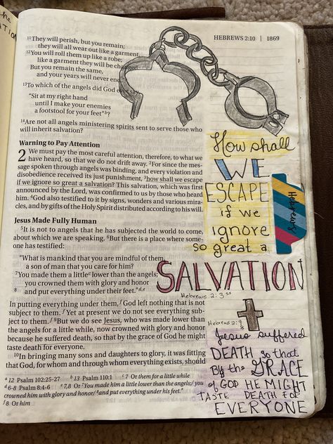 Hebrews Bible Journaling, Hebrews Bible Study, Hebrews 2, Jesus Aesthetic, Black Girls Luxury Lifestyle, Bible Drawing, Prayer Journals, Journal Notes, Bible Doodling