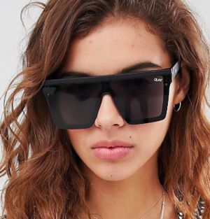 Quay Australia Hindsight Square Sunglasses In Black | TrufflesandTrends.com Black Square Sunglasses Women, Thick Black Sunglasses, Large Black Sunglasses, Casual Black Square-shaped Sunglasses, Sunglasses 2020, Nice Sunglasses, Quay Black Sunglasses, High Fashion Accessories, Best Selling Products