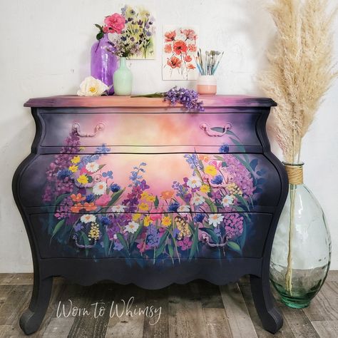 Witchy Vanity, Hermione Style, Painted Barstools, Remodeled Furniture, Dixie Belle Chalk Paint, Octagon House, Painted Furniture Designs, Hand Painted Dressers, Painted Stools