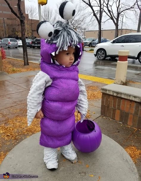 Boo Baby Costume Monsters Inc Halloween Costumes, Boo Halloween Costume, Boo Costume, Purple Monster, Toddler Girl Halloween, Costume Works, Baby Costume, Hey Boo