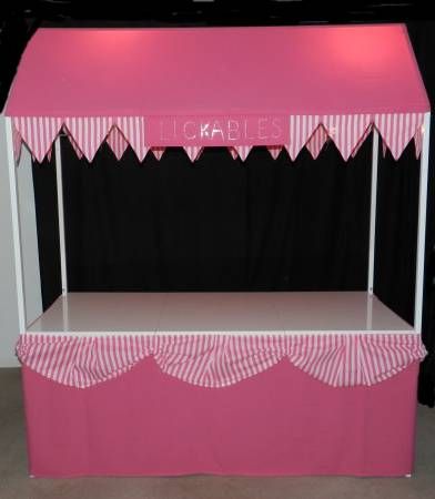 Candy Stall Ideas, Candy Vendor Booth Ideas, Food Stall Design Ideas Simple, Cookie Organization, Bake Sale Displays, Market Stall Display, Color Block Curtains, Event Planning Worksheet, Mickey Halloween Party