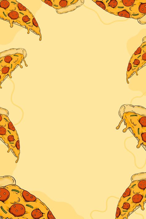 Pizza Background, Food Frame, Pizza Wallpaper, Pizzeria Design, Italian Wallpaper, Halloween Pizza, Kids Pizza, Page Frames, Cute Pizza