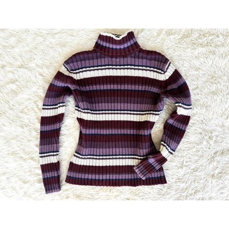 Thick chunky knit striped turtleneck. Great colors!... - Depop Colorful Turtleneck, Little Top Big Pants, 70s Clothing, Turtle Neck Crop Top, Tight Sweater, 70’s Fashion, Turtleneck Shirt, Fitted Turtleneck, Outfit Formulas