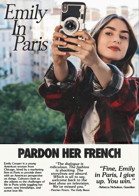 Emily in Paris advertisement if it was produced in the 80s Emily In Paris Poster, Emily In Paris Fashion, Paris Poster, Low Intensity Workout, New Friendship, Emily In Paris, The 80s, American Women, Paris Fashion