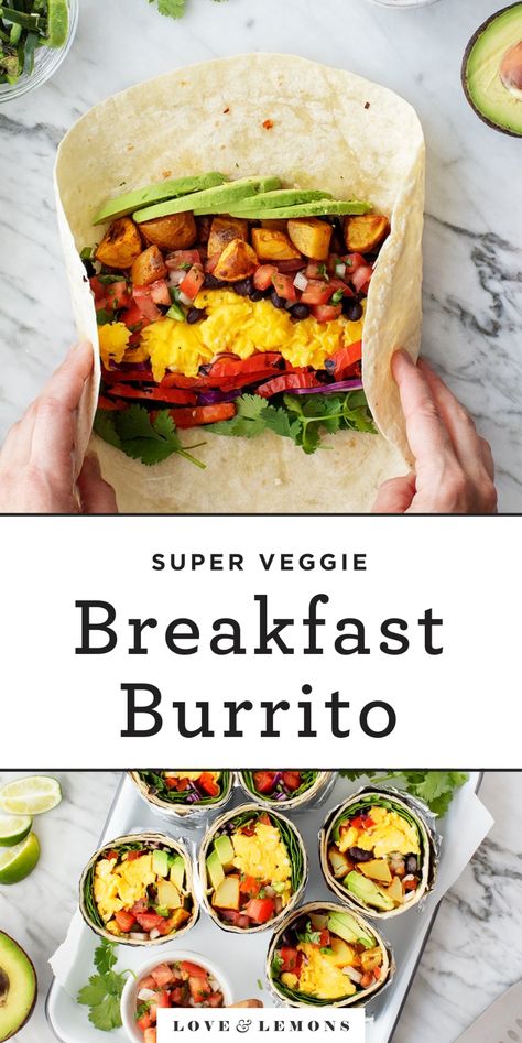 Veggie Breakfast Burrito, Potatoes And Avocado, Breakfast Burrito Recipe, Spicy Potatoes, Healthy Breakfast Burrito, Breakfast Recipes Easy Quick, Breakfast Burritos Recipe, Veggie Breakfast, Breakfast Recipes Indian