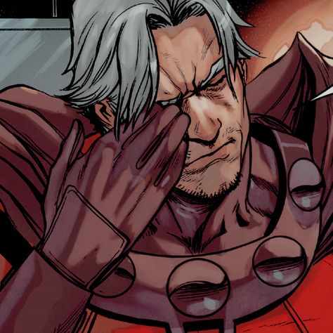 Erik Lehnsherr. Magneto. Icons. Cherik Matching Icons, Magneto Comic Panels, Erik Lensherr Fanart, Magneto Comic Art, Magneto Comic Icons, Medium Character Design, Erik Lehnsherr Icons, Magneto Testament, Magneto Pfp