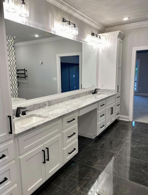 His And Hers Vanity Master Bath, His And Her Bathroom Ideas Decor, His And Her Vanities Master Bath, Separate Vanities In Master Bath, Bathroom Ideas For Couples, Couple Bathroom, Couples Bathroom, His And Hers Bathroom, Bathroom Plans