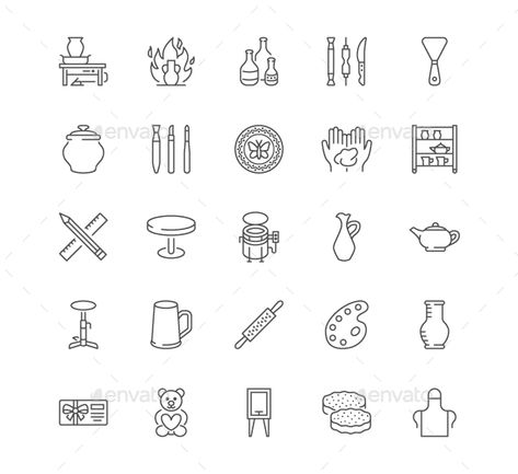 Potter And Clay Drawing, Pottery Icon, Pottery Tattoo Ideas, Pottery Illustration, Pottery Tattoo, Pottery Equipment, Pottery Place, Web Design Websites, Make Business Cards