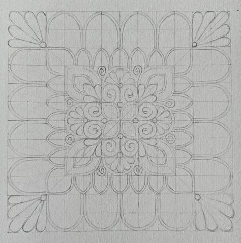 Square Mandala Design Pattern, Square Mandala Drawing, Lippan Art Square Design, Square Mandala Art, Square Lippan Art, Square Mandala Design, Mandala Square, Square Mandala, Mughal Art Paintings