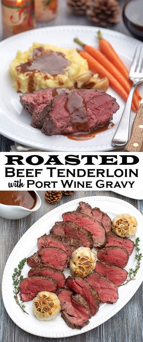 Port Recipes Dinners, Cooking With Port Wine, Recipes With Port Wine, Port Wine Recipes, Tenderloin Recipes Beef, Tenderloin Beef, Beef Tenderloin Roast Recipes, Roasted Beef Tenderloin, Whole Beef Tenderloin