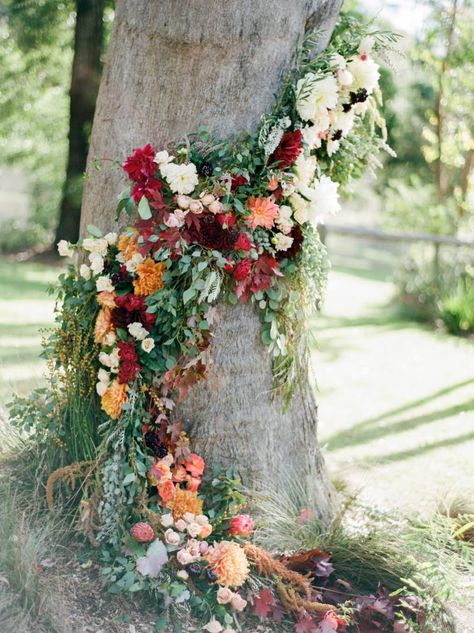 Laid back rustic wedding in the Australian bush  via Magnolia Rouge Bush Wedding, Rustic Style Wedding, Origami Wedding, Country Wedding Venues, Laid Back Wedding, Highland Wedding, Wedding Tree, Pretty Trees, Arrangement Ideas