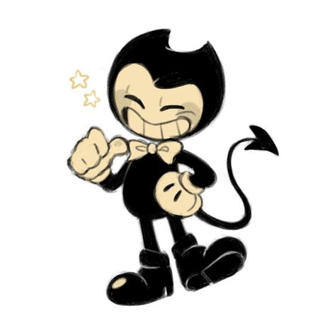 Bendy Reference, Bendy Drawing, Bendy Fanart Cute, Bendy Pfp, Bendy Art, Bendy Fanart, Bendy And The Ink Machine Fanart, Batim Fanart Bendy, Cute Bendy Art