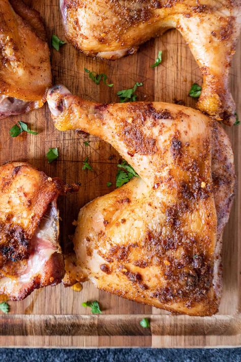 Smoked Chicken Leg Quarters, Smoked Chicken Quarters, Chicken Leg Quarter Recipes, Oven Baked Chicken Legs, Chicken Breast Crockpot Recipes, Leg Quarters, Chicken Quarters, Crockpot Chicken Breast, Chicken Leg Quarters