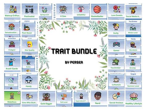 Trait Bundle - Portuguese Available! | PERSEA on Patreon Sims Traits, Sims Challenge, Sims 4 Cheats, Sims 4 Challenges, Sims 4 Traits, Sims 4 Cas Mods, Sims Packs, The Sims 4 Packs, Sims 4 Game Mods