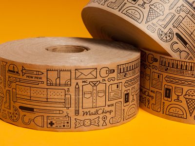 Packaging Tape by Justin Pervorse for MailChimp Custom Packing Tape, Product Packaging Design, Tape Design, Beautiful Branding, Packaging Tape, Decorative Tape, Packing Tape, Tape Crafts, Creative Packaging