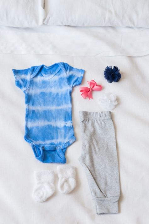 DIY Shibori Onesie by @cydconverse Diy Shibori, Shibori Diy, 39 Weeks, Baby Talk, Tie Dye Diy, C Section, Diy Baby, Shibori, Diy Baby Stuff