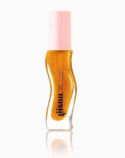 Gisou Lip Oil Golden Shimmer - Honey infused Gisou Lip Oil, Tiktok Products, Burts Bees Lip, Beautiful Summer Wallpaper, Hair Diffuser, Shimmer Lip Gloss, Shiny Lips, Lip Gloss Colors, Perfect Lips