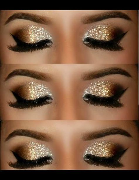 Elegant Makeup | Kelsey R.'s Photo | Beautylish Elegant Gold Makeup, Gala Eye Makeup, Gala Make Up, New Years Eve Makeup Looks, Gold Makeup Ideas, Gatsby Makeup, Different Types Of Eyes, Maquillage Yeux Cut Crease, Make Up Designs