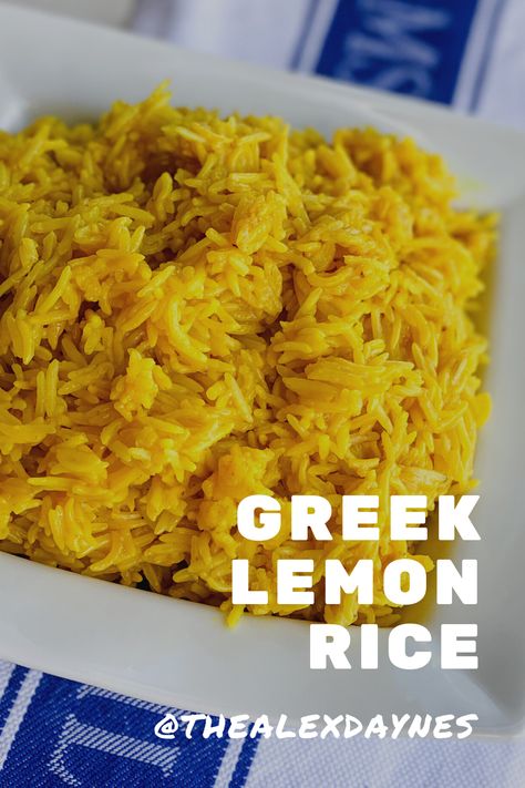 Instapot Greek Rice, Mediterranean Rice Instant Pot, Jimmy The Greek Rice, Greek Rice Instant Pot, Tumeric Rice Recipe, Greek Style Rice, Instant Pot Lemon Rice, Greek Rice Recipe, Greek Rice Pilaf