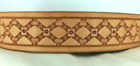 Simple Leather Belt Tooling Patterns, Belt Tooling Patterns, Western Leather Belts, Diy Leather Belt, Leather Knife Sheath Pattern, Western Leather Belt, Handmade Leather Work, Custom Leather Work, Leather Hair Accessories