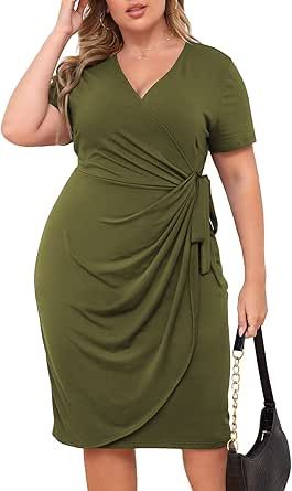 Dress Pleated, Work Dress, Bodycon Midi, Casual Party, Pleated Dress, Women's Fashion Dresses, Casual Dresses For Women, Wrap Dress, Casual Dresses