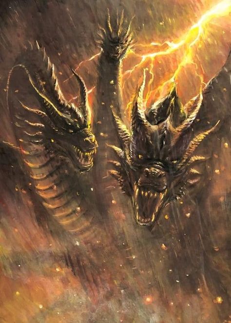 King Ghidorah, Legendary Pictures, Godzilla Wallpaper, All Godzilla Monsters, Beast Creature, Kaiju Art, Giant Monsters, Kaiju Monsters, Classic Monsters