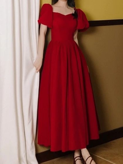 (1) All Items – Page 2 – Jasmine's Vintage Closet Suits For Women Professional, Red Beach Dresses, Meet Me In St Louis, Formal Suits For Women, Red Frock, Formal Dress Patterns, Cute Red Dresses, Evening Gowns With Sleeves, Maxi Dress Designs