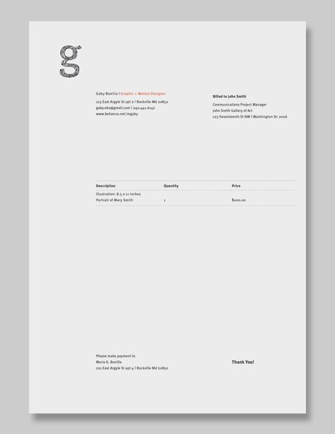 Invoice Design: 50 Examples To Inspire You                                                                                                                                                                                 More Branding Letterhead, Invoice Layout, Design Invoice, Document Design, Invoice Design, Magazine Ideas, Documents Design, Self Branding, Letterhead Design