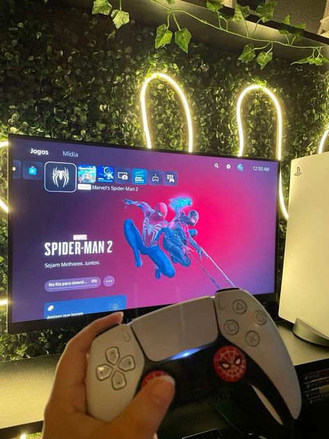 PlayStation5 Console – Marvel’s Spider-Man 2 Bundle Ps5 Spider Man 2, Ps5 Aesthetic Setup, Playstation 5 Aesthetic, Ps5 Aesthetic, Ps5 Spiderman, Playstation Aesthetic, Ps5 Setup, Spiderman 2 Ps5, Videogame Aesthetic