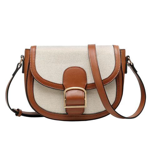 PRICES MAY VARY. HIGH-QUALITY MATERIAL:This women's crossbody bag is made of high-quality heavy duty vegan leather and features golden hardware metal-decorated flaps, ensuring durability and elegance. The magnetic buckle closure ensures convenience and safety when wearing this crossbody shoulder bag. COMPACT SIZE:Dimensions: 23x6.5x18cm/9x2.6x7.1inches. Weight: 0.45kg. Capacity: 2.7L. The shoulder strap for this purse bag is 102-115cm / 40.6-45.3inches. This small crossbody bag is classic and fa Vegan Leather Crossbody Bag, Medium Size Crossbody Purse, Fall Purses 2024, Must Have Bags For Women, Saddle Purse, Crossbody Bag Outfit, Purse Trends, Trendy Purses, Everyday Purse