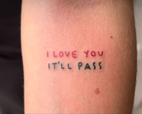 Fleabag Tattoo, Hopeless Romantic Tattoo, Funky Tattoos, Hand And Finger Tattoos, Sharpie Tattoos, Clever Tattoos, Red Ink Tattoos, Cute Tiny Tattoos, Bee Tattoo