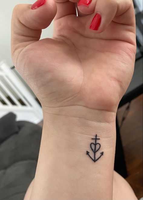 Faith Heart Tattoo, Anchor Tattoos For Women Christian, Cross With Anchor Tattoo, Friendship Anchor Tattoos, Anchor Wrist Tattoos For Women, Hebrews 6 19 Tattoo, Anchor Cross Heart Tattoo, Cross And Anchor Tattoo, Cross Anchor Tattoo