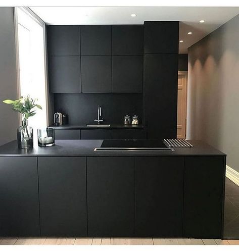 Awesome 20+ Delicate Black Kitchen Interior Design Ideas For Kitchen To Have Asap Black Kitchen Design, Black Kitchen Cabinets, Kitchen Design Trends, Modern Kitchen Cabinets, Scandinavian Kitchen, Black Kitchen, Kitchen Trends, Kitchen Cabinet Design, Black Kitchens