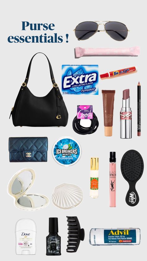 Purse essentials that every girl needs In My Purse, Fever Reducer, Ole Henriksen, Purse Essentials, My Purse, Girl Needs, Cute Purses, Every Girl, Tablet