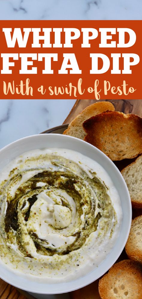 The Most Delicious Whipped Feta Dip With A Swirl Of Pesto - Slice of Jess Feta Pesto Dip, Pesto Cheese Dip, Feta Pesto, Whipped Feta Dip, Homemade Pimento Cheese, Dip Dip, Pesto Dip, Keto Appetizers, Pistachio Pesto